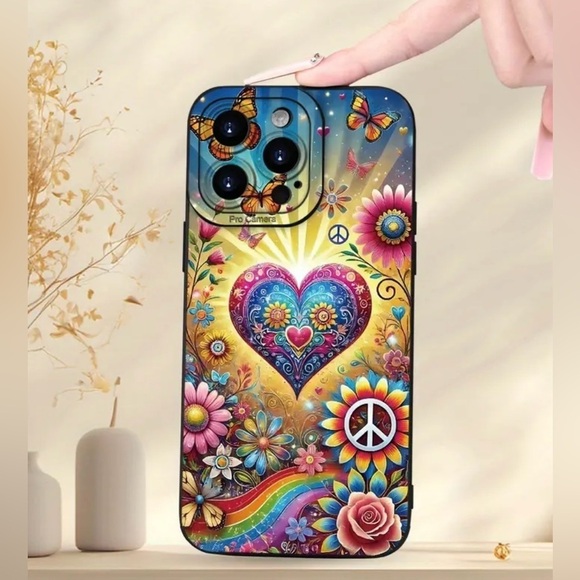 IPhone 14 Max Pro Heart Cell Phone Case NWT - Picture 3 of 9